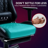 OVERDRIVE Apex Series Reclining Gaming Ergonomic Office Chair with Footrest, Black - Extra Image