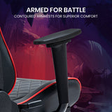 OVERDRIVE Apex Series Reclining Gaming Ergonomic Office Chair with Footrest, Black and Red - Extra Image