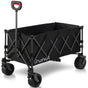 TRUNDL 180L XL Electric Folding Pull Cart, Powerful Easy Hill Climbing, All-terrain Wheels, Wagon for Beach Camping Shopping, Black