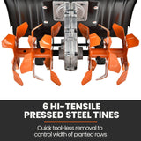 PLANTCRAFT 46CC Garden Cultivator Tiller Handheld 15 Inch Petrol 4-Stroke Titan 9 - Front View