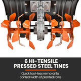 PLANTCRAFT 46CC Garden Cultivator Tiller Handheld 15 Inch Petrol 4-Stroke Titan 9 - Front View