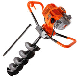Baumr-AG Post Hole Digger 62CC Posthole Earth Auger Fence Borer Petrol Drill Bit - 45-Degree Angle