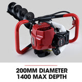 BAUMR-AG BPX-1400 38cc 4-Stroke Petrol Post Hole Digger, 150mm Auger w/ 600mm Extension Shaft - Extra Image