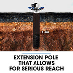 POWERBLADE PD950 52cc 2-Stroke Petrol Post Hole Digger, w/ 3 Auger bits, 600mm Extension Shaft