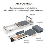 PROFLEX Aluminium Pilates Reformer Machine, Stretch Bed with box and jump board accessories - Extra Image