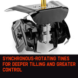 Baumr-AG Tiller Pole Attachment Rotary Hoe Cultivator Commercial Multi Extension - Top-Down View