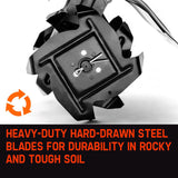 Baumr-AG Tiller Pole Attachment Rotary Hoe Cultivator Commercial Multi Extension - 45-Degree Angle