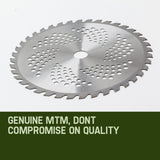 MTM Carbide Tipped 40 Tooth Brush Cutter Blade Whipper Snipper Brushcutter - Front View