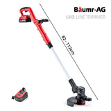 BAUMR-AG LN3 20V SYNC Cordless 2in1 Line Trimmer & Lawn Edger, with Battery and Charger Kit, Adjustable head, Guide Wheel - Front View