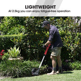 BAUMR-AG LN3 20V SYNC Cordless 2in1 Line Trimmer & Lawn Edger Skin, Adjustable head, Guide Wheel - Top-Down View