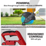 BAUMR-AG LN3 20V SYNC Cordless 2in1 Line Trimmer & Lawn Edger Skin, Adjustable head, Guide Wheel - Rear View