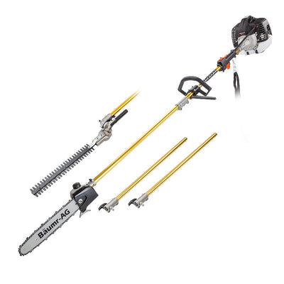 Baumr-AG 65CC Long Reach Pole Chainsaw Hedge Trimmer Pruner Chain Saw Tree Multi Tool