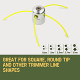MTM Trimmer Head 4 Line Nylon Alloy Whipper Snipper Brush Cutter Brushcutter - Side View