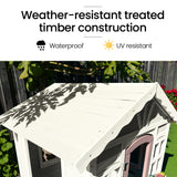 ROVO KIDS Cubby House, Wooden Outdoor DIY Timber Cottage Style Playhouse, for Children - Extra Image