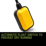 PROTEGE 1500W Submersible Dirty Water Pump Bore Tank Well Steel Automatic Clean - Close-Up Angle
