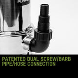 PROTEGE 1500W Submersible Dirty Water Pump Bore Tank Well Steel Automatic Clean - Low Angle