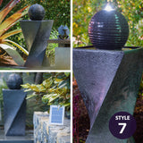 PROTEGE 3 Tier Solar Powered Water Feature Fountain Bird Bath - Light Grey - Extra Image