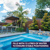 PROTEGE Solar Fountain Water Feature Outdoor 4 Bowl with LED Lights - Charcoal - Top-Down View