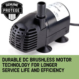 Protege 25W Solar Powered Fountain Submersible Water Pump with Battery Pond Kit Garden - Extra Image