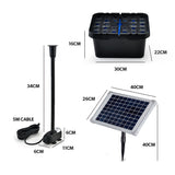 PROTEGE 10W Solar Powered Water Fountain Pump Pond Kit with Eco Filter Box - Rear View