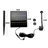 PROTEGE 5W Solar Powered Fountain Submersible Water Pump Panel Kit Garden Pond - Rear View