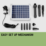 Protege 20W Solar Fountain Submersible Water Pump Power Panel Kit Garden Pond - Top-Down View