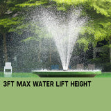 Protege 20W Solar Fountain Submersible Water Pump Power Panel Kit Garden Pond - 45-Degree Angle