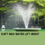 Protege 50W Solar Powered Fountain Submersible Water Pump Pond Kit Power Garden Panel - 45-Degree Angle