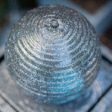 PROTEGE Solar Water Fountain Pump Twisted Design Outdoor with LED Lights - Black - Top-Down View