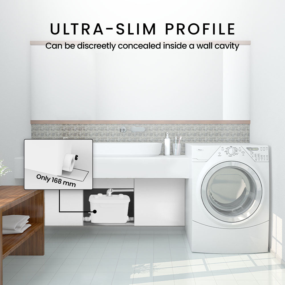 PROTEGE Grey Water Pump, with 3 Inlet, for House, Bathroom, Shower, Sink, Washing Machine