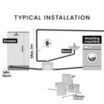 PROTEGE Macerator Pump, with 4 Inlet, for P-Trap Toilet, House, Bathroom, Shower, Sink, Washing Machine