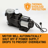 Swimming Pool Spa Water Pump Electric Self Priming Pressure Filter 14400L/H - Low Angle