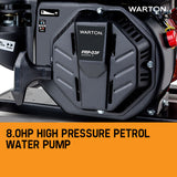 WARTON 8HP 1.5 1 Petrol High Pressure Water Transfer Pump Fire Irrigation - Front View