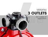 Warton 8HP 1.5 & 2 Petrol High Pressure Water Transfer Pump Irrigation Fire Fighting - Rear View
