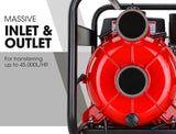WARTON 8HP 3 Petrol Trash Water Transfer Pump Pressure Firefighting Irrigation - Top-Down View