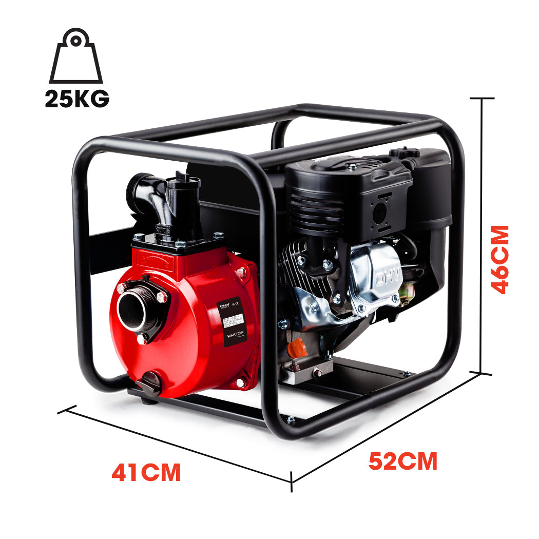 WARTON 2 8HP Petrol High Flow Water Transfer Pump Irrigation Volume Inch