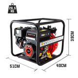 WARTON Petrol Water Pump 8HP Fire Fighting High Pressure Transfer Irrigation 4 - Rear View