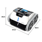 WYBOT Osprey 700 Pro Cordless Robotic Pool Cleaner, Automatic Wall Climbing Vacuum with Strong Suction, Intelligent Path Planning, 90 Min Runtime, Quick Charge, Ideal for Above/In-ground Pools - Front View