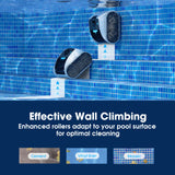 WYBOT Osprey 700 Pro Cordless Robotic Pool Cleaner, Automatic Wall Climbing Vacuum with Strong Suction, Intelligent Path Planning, 90 Min Runtime, Quick Charge, Ideal for Above/In-ground Pools - Top-Down View