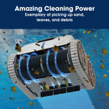 WYBOT Osprey 700 Pro Cordless Robotic Pool Cleaner, Automatic Wall Climbing Vacuum with Strong Suction, Intelligent Path Planning, 90 Min Runtime, Quick Charge, Ideal for Above/In-ground Pools - Rear View