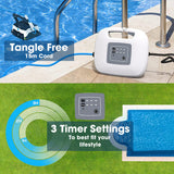 WYBOT Grampus 800 Robotic Pool Cleaner, Automatic Vacuum with Quick Clean, Wall Climbing Capability, Powerful Triple Motors, Large Filter Baskets, Ideal for Large In-Ground Pools - Close-Up Angle