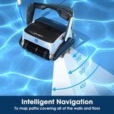 WYBOT Grampus 800 Robotic Pool Cleaner, Automatic Vacuum with Quick Clean, Wall Climbing Capability, Powerful Triple Motors, Large Filter Baskets, Ideal for Large In-Ground Pools - Low Angle