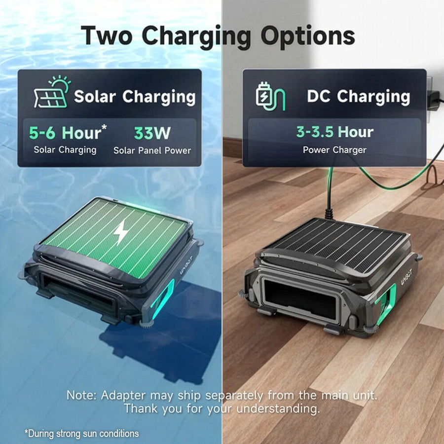 WYBOT F1 Solar Robotic Pool Skimmer, Large 7L Basket, APP Control and Customisable Route, Automatic Cleaner of Leaves and Fine Debris