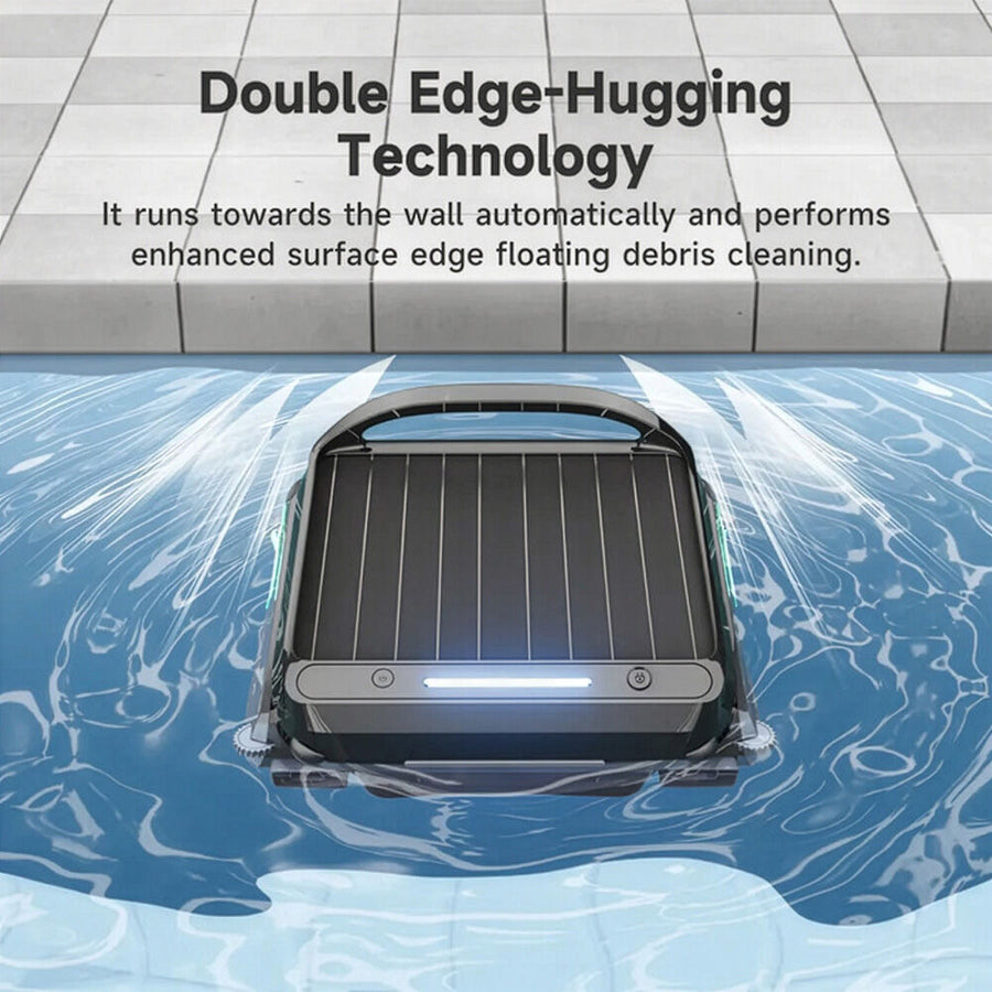WYBOT F1 Solar Robotic Pool Skimmer, Large 7L Basket, APP Control and Customisable Route, Automatic Cleaner of Leaves and Fine Debris