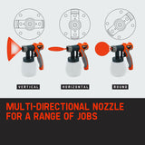 UNIMAC 740W HVLP Electric Paint Sprayer Gun - DIY Spray Station Tool - 45-Degree Angle