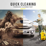 JET-USA 2100 PSI Electric High Pressure Cleaner Washer Gurney Water Pump Hose - Top-Down View