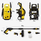 JET-USA 2100 PSI Electric High Pressure Cleaner Washer Gurney Water Pump Hose - Rear View