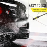 JET-USA 2100 PSI Electric High Pressure Cleaner Washer Gurney Water Pump Hose - Close-Up Angle