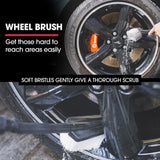 JET-USA RX550 Electric High Pressure Washer 3500PSI, 5 Nozzles, Spin & Wheel Brush, Deck Cleaner, Turbo Head, 10M Hose - Low Angle