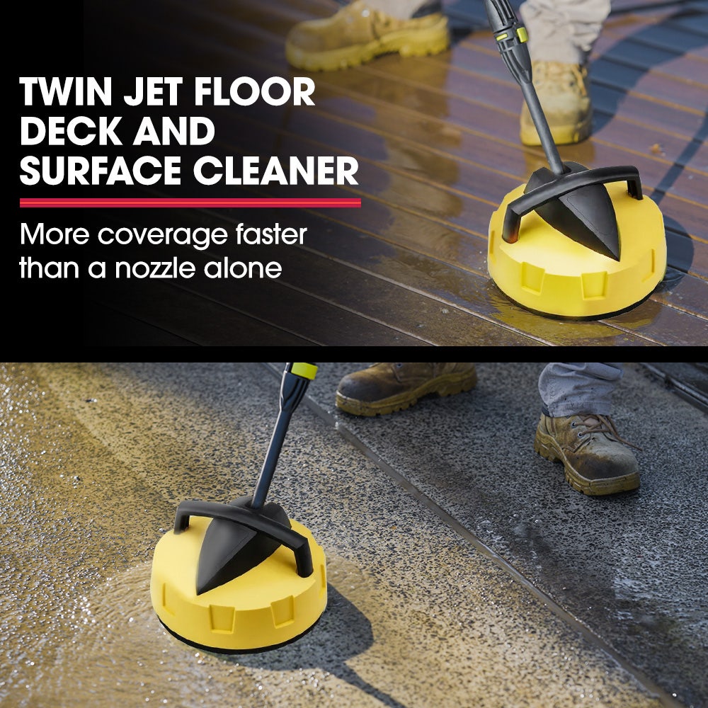JET-USA RX550 Electric High Pressure Washer 3500PSI, 5 Nozzles, Spin & Wheel Brush, Deck Cleaner, Turbo Head, 10M Hose